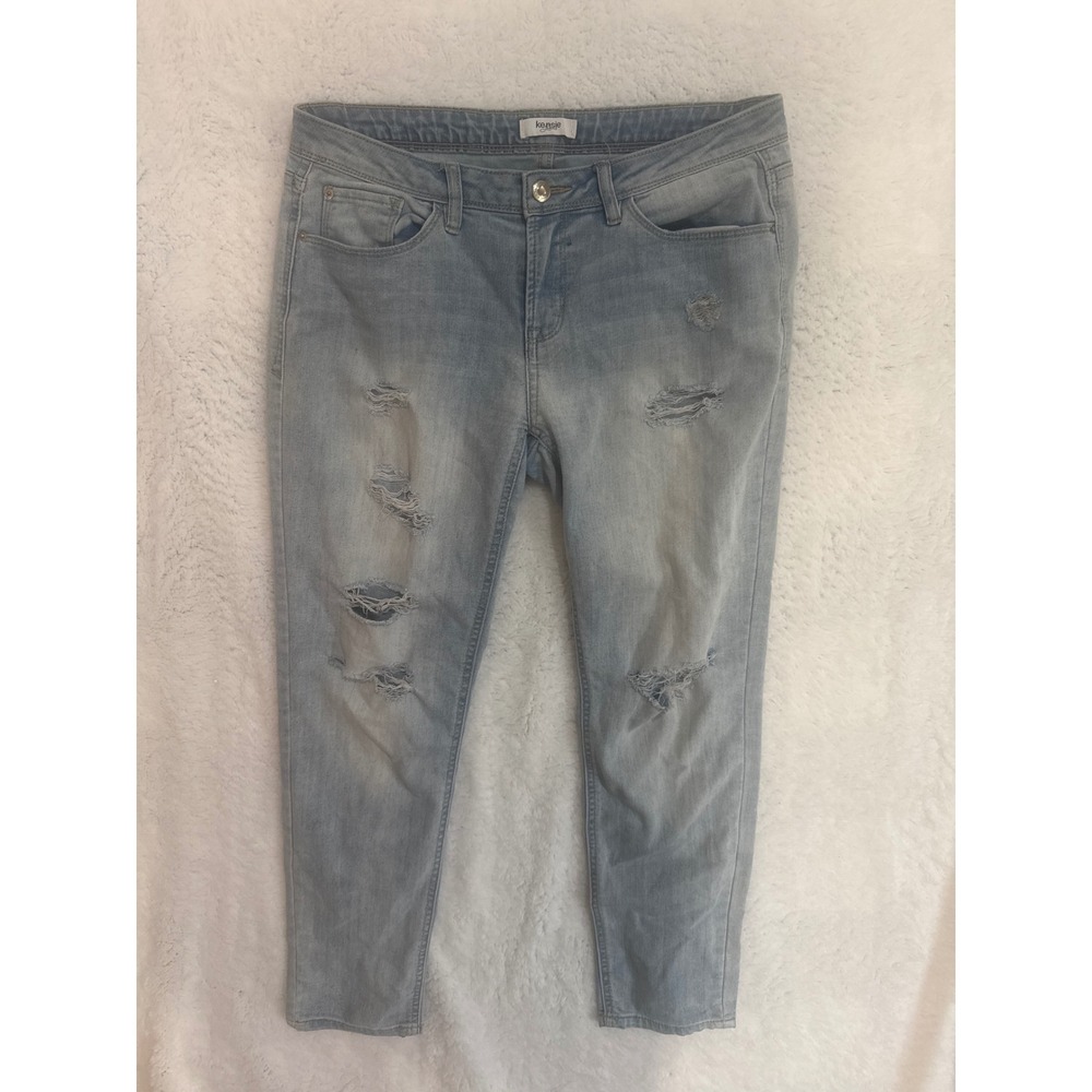 Kensie Jeans Womens Size 6/28 Effortless Ankle Mid Rise‎ Distressed